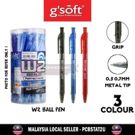 G'soft W2 Ball Pen Semi Gel 0.5MM/0.7MM - (1's/pc)