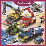 Car Building Block /Bricks Block Set 6 IN 1 / Toy Vehicle Block / Small Block Police Car Fire Engine