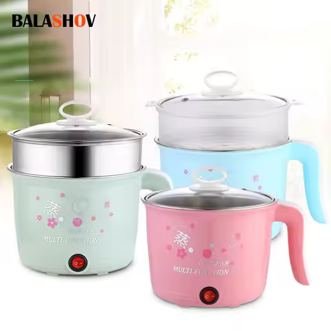 Electric Cooker Home Multifunction Hot Pot 1-2 People Heating Pan Cooking Pot Machine Mini Rice Cook