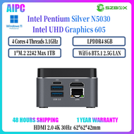 SZBOX MINI PC M1T Intel Pentium Silver N5030 LPDDR4 8GB M.2 2242 SSD WiFi 6 BT5.1 2.5G LAN Office MI