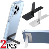 2Pcs Ultra-thin Invisible Folding Mobile Phone Holder Portable Back Stick Metal Desktop Phone Stand