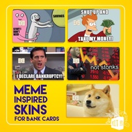 Meme Inspired Bank card skins / stickers SOLD PER PIECE