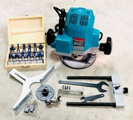 makita ชุดเราเตอร์ เครื่องกัด เครื่องเจาะรู  รุ่น 3612BR แถมดอก 12 ดอก