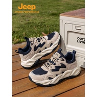 Jeep jeep Men's Shoes Autumn Mesh Shoes Breathable Dad Shoes 2026 New Style Sports Shoes Thick-Soled