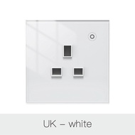 New WiFi/Zigbee Smart Wall 16A Socket Outlet Glass Panel French Smart Life/Tuya Remote Control Works