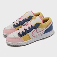 Nike 休閒鞋 Air Jordan 1 Low SE GS 大童鞋 女鞋 白 粉紅 藍 低筒 DV1323-100