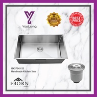 I-BORN FRANCE - 75 x 45 CM HANDMADE KITCHEN SINK STAINLESS STEEL 304 WITH FREE GIFTS (IBKS7545-SS) |