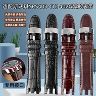 3/11✈Suitable for Swatch cowhide YRS403 401 402G 412 418 406 series genuine leather watch strap for men 21mm