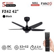 FANZÓ FZ56 FZ42 5 Blades DC Motor Ceiling Fan Baby Fan 24 Speeds With Remote Control - Black / White