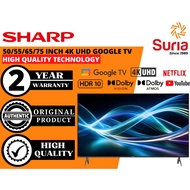 Sharp 50/55/65/75 Inch  Aquos 4K Smart Google TV 电视机 4TC50HJ6000X 4TC55HJ6000X 4TC65HJ6000X 4TC75HJ6