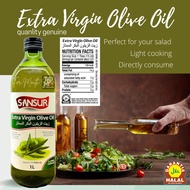 1L SANSUR Minyak Zaitun Extra Virgin Olive Oil Minyak Zaitun Original 橄榄油 EVOO Olive Oil Consume