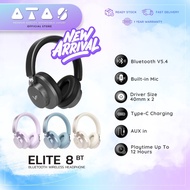 VF I Vinnfier Elite 8 BT Wireless Bluetooth 5.4 Headphones with 21H Playtime & AUX Support Strong Ba