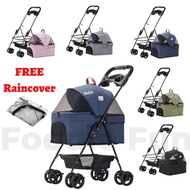 [FREE Rain Cover]Bello 2in1 Detachable Foldable Pet Stroller for Cat/Dog / Trolley anjing/kuching