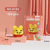 DAMO EGG Mainan Balok Susun Mini Karakter Kartun Building Block 3D Puzzle Nano Block Mainan Anak Edu