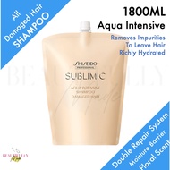 Shiseido Professional Sublimic Aqua Intensive Shampoo Damaged Hair 1800ml - Makes Hair Soft and Moisturized • Removes