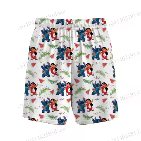 HOT 3D printed shorts Stitch Beach sleeping sports outdoor polyester fiber men and women adults and 