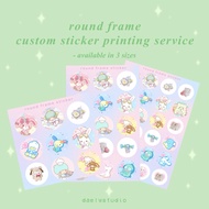 [daelystudio] round frame custom sticker printing service