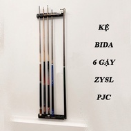 Kệ Bida 6 Gậy Treo Tường Câu Lạc Bộ Giá Đựng Cơ Bi A Xsport