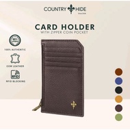 COUNTRY HIDE Card Holder with Zipper Coin pocket