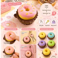 GANTUNGAN 3D fidget clicker keychain - Donut | Fidget clicker | Clicker Keyboard | Clicker Keychain 