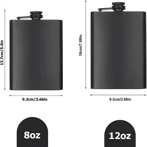 8 10 12 oz Stainless Steel Hip Flask with Funnel Pocket Hip Flask for Liquor Outdoor Wine Bottle Pot