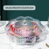 Inaso Toples Set Penyimpanan Makanan Saji Dengan Nampan Kotak Cemilan Toples Snack Tray Kue Storage 