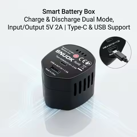 SNUOK 10.8V Lithium Battery Rechargeable Battery Box Type-C 5V 2A Adapter for A-77855/A-48692 Pins F