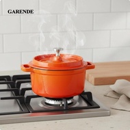 Garende Enameled Cookware Enamel Coated Enameled Cast Iron Dutch Oven Heat Distribution Mini Dutch O