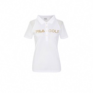 FILA GOLF 女涼感排汗短袖POLO衫-白色 5POY-2014-WT