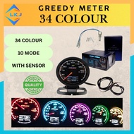 Greddy Meter 2In1 Gauge Meter- 3 Beradik Set Greddy Water Temp 6 Beradik Volt / RPM / Turbo /Vacuum