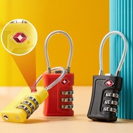 กุญแจสำหรับเดินทางที่มีกระเป๋าถือเดินทางล็อครหัสกระเป๋าเดินทางใส่รหัสผ่านล็อค TSA กุญแจแบบศุลกากรล็อครหัสสีตัดกัน