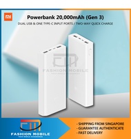 Xiaomi Mi 20000mAh Gen 3 Power Bank Xiaomi Powerbank USB-C Two Way Quick Charge PLM18ZM Powerbank