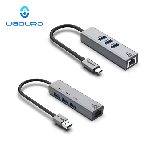 USB C HUB Docking Station Type C to RJ45 1000Mbps Ethernet Adapter USB3.0 HUB Gigabit Network Card 1