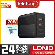 LDNIO Travel Adaptor Charger A4808Q 2 USB A + 2 USB C Port 65 Watt Super Fast Charging Adapter