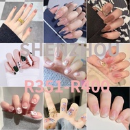 R351-R400 24Pcs/Box Diy Fake Nails French Finger Nail Art False Nail