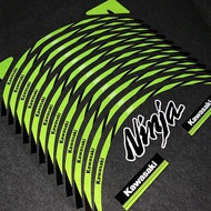 17inch xe máy phản quang đề can vành bánh xe Hub sticker cho Kawasaki Ninja 650 400 H2