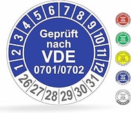 Fluxxx Pack of 1120 Test Badges "Tested according to VDE", 20 mm Diameter, Test Labels According to 