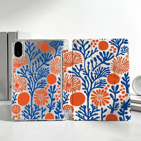 Abstract Floral Foliage For Xiaomi Mi Pad 8 7 6 5 Pro Redmi Pad SE 2 Poco Pad Foldable 3Y Tablet Cas