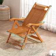 S-T💙Zhixu Recliner Folding Bamboo Recliner for the Elderly Couch Rattan Chair Rocking Chair Cool Chair Lunch Break Chair