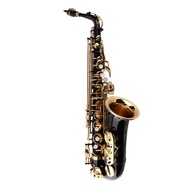 Brass Saxophone Gold Black bE Alto with 82Z Key Type and Accurate Sound Holes Carrying Case Cleaning
