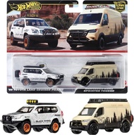 New Hot Wheels Twin Pack Toyota Land Cruiser X Mercedes Sprinter Tourer