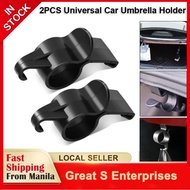 GSE Auto Parts 2PCS Car Umbrella Holder Car Trunk Hook Umbrella Mount Internal Storage Organizer