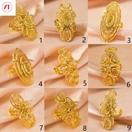 XT Jewellery Korea 24k Hollow Flower Ring Woman 916 Original Gold Plated
