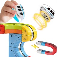 Electric Magnetic Track Train Toys Set Anti Gravity Racing Block 3d Magnetic Train Set Building I9w8