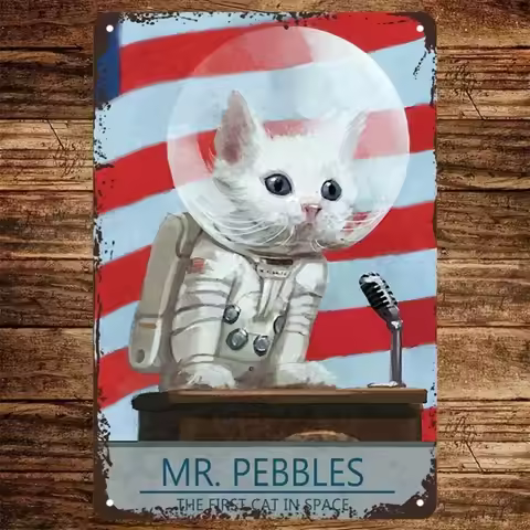 Fallout Mr. Pebbles Sign Wall Engineering • Weathered Patina Bedroom Decor • UV-Resistant Coating