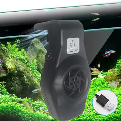 Mini Aquarium Chiller with USB Cable Small Fish Tank Fan Quiet Aquarium Cooler Suitable for Freshwat