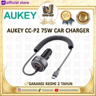 Aukey CC-P2 Pathfinder Sling 75W Car Charger USBH USB Ca With USB C Cable PD 3.0 QC 3.0