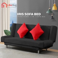 ⚡️FREE SHIPPING⚡️IRIS Durable Foldable 2 in 1 Sofa Bed 2 Seater / 3 seater / 4 seater  [1 YEAR WARRANTY &amp; READY STOCK]/katil sofa/ Futon/ Daybed Sofa Murah/sofa 2 seater/3 seater sofa/sofa bed