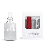 Überlube Home and Travel Bundle | Red Travel Lube Kit Latex-Safe Natural Silicone Lube with Vitamin 