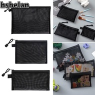 HSHELAN Pen Bag, Nylon A4 A5 A6 Mesh File Bag,  Transparent File Folders Student